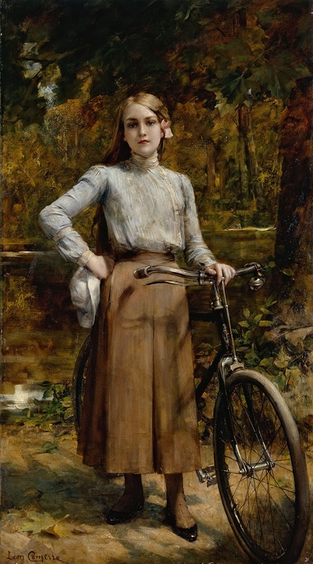 Léon François Comerre - Bicyclette au Vésinet