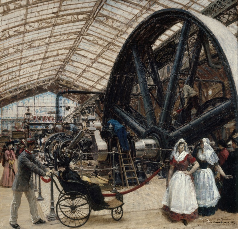 Louis Béroud - Intérieur de la galerie des machines à l’exposition universelle de 1889.