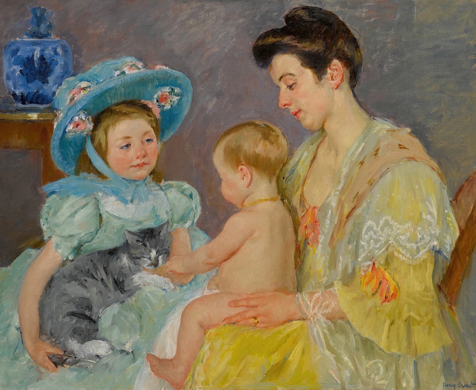 Mary Cassatt - Children Playing with a Cat