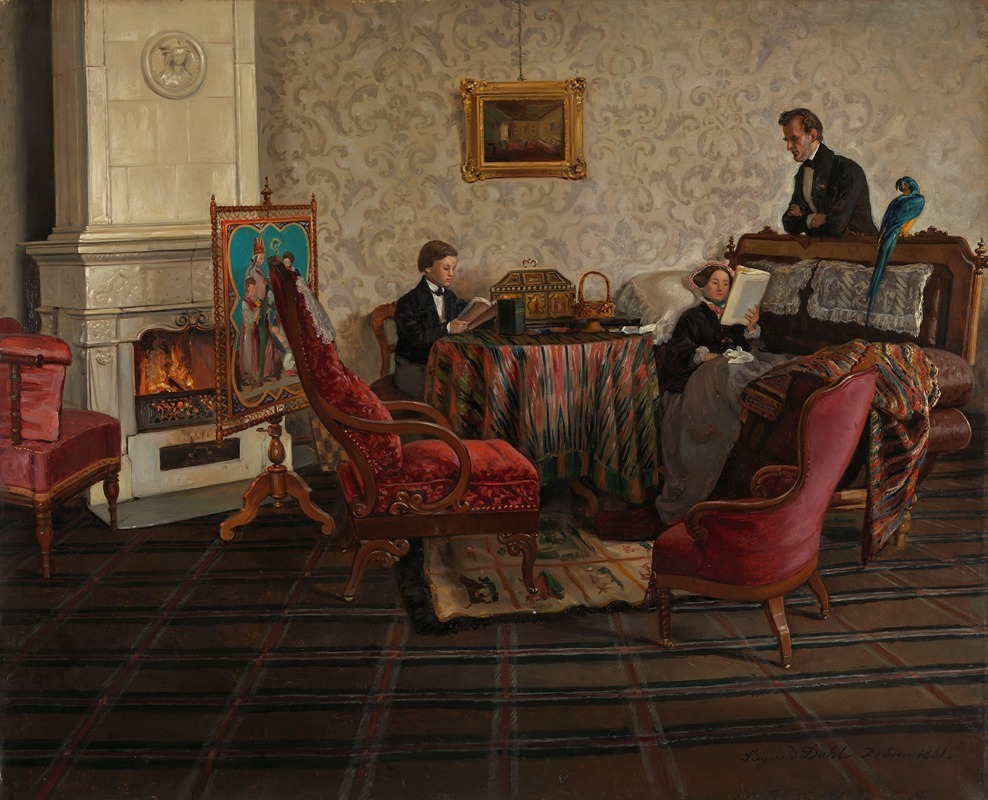 Siegwald Dahl - The Living Room of the Danish Minister in Dresden