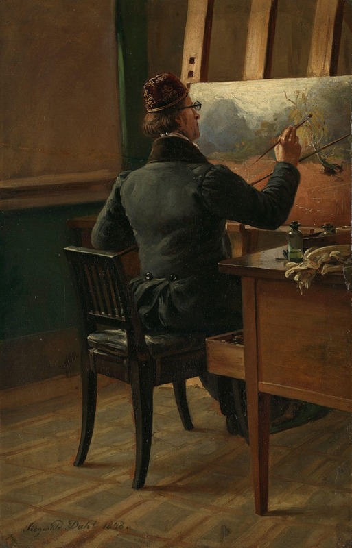 Siegwald Dahl - The Painter J.C. Dahl at his Easel