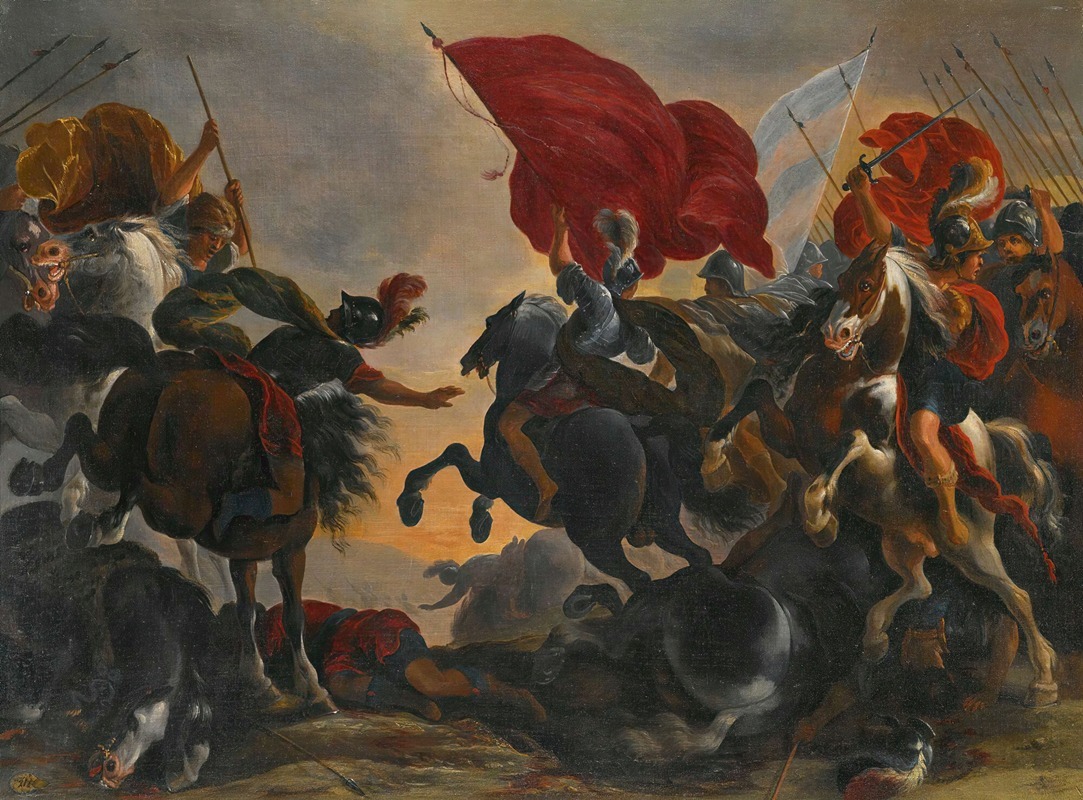 Vincent Adriaenssen Leckerbetien - Cavalry battle scene