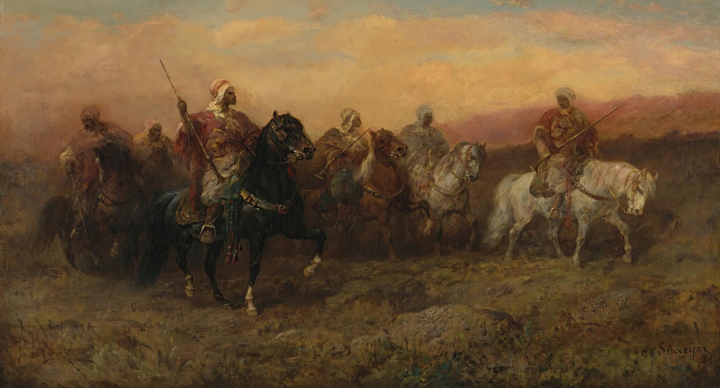 Adolf Schreyer - Bedouin riders
