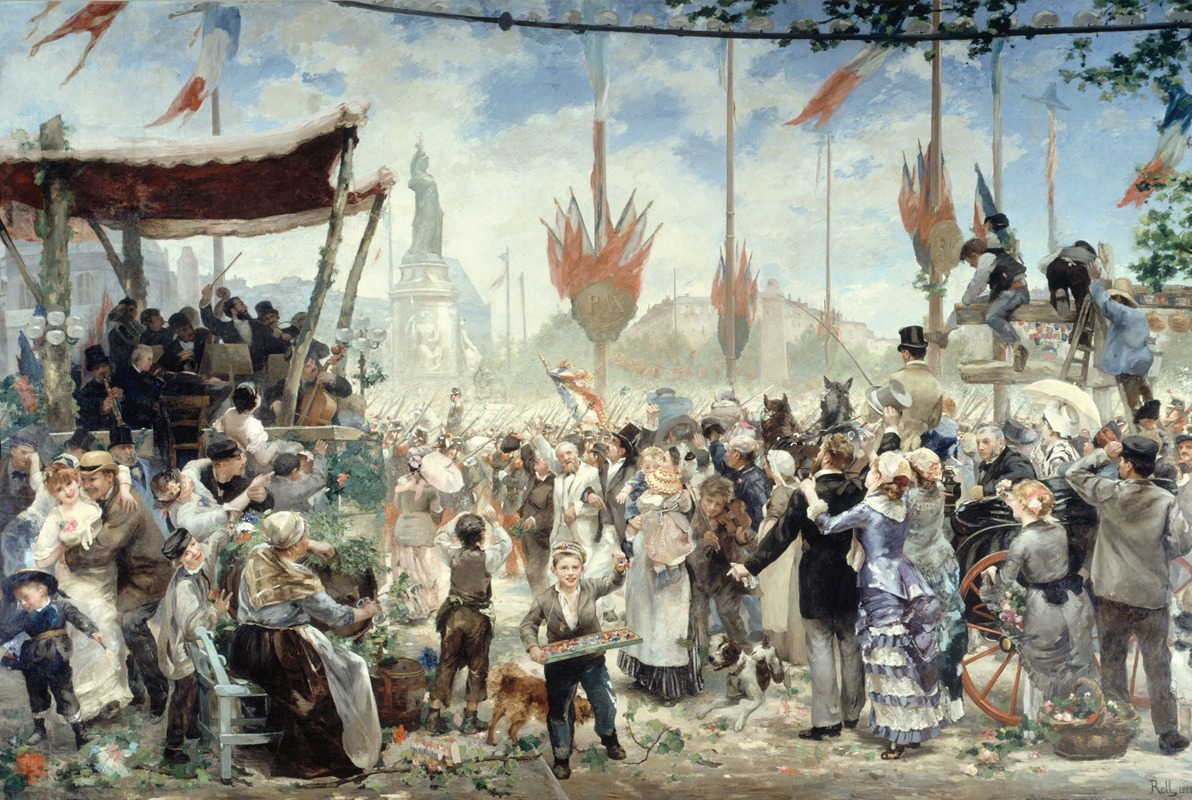 Alfred Philippe Roll - 14 Juillet 1880, inauguration du monument à la République