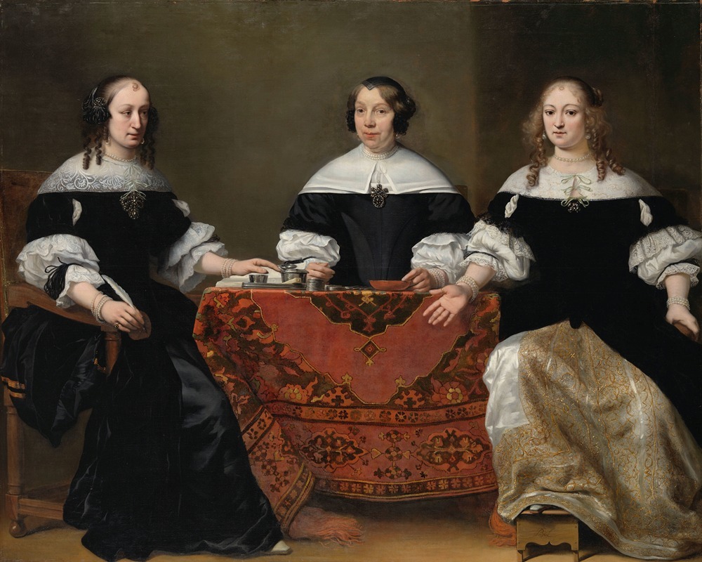 Ferdinand Bol - Portrait of the Three Regentesses of the Leprozenhuis, Amsterdam