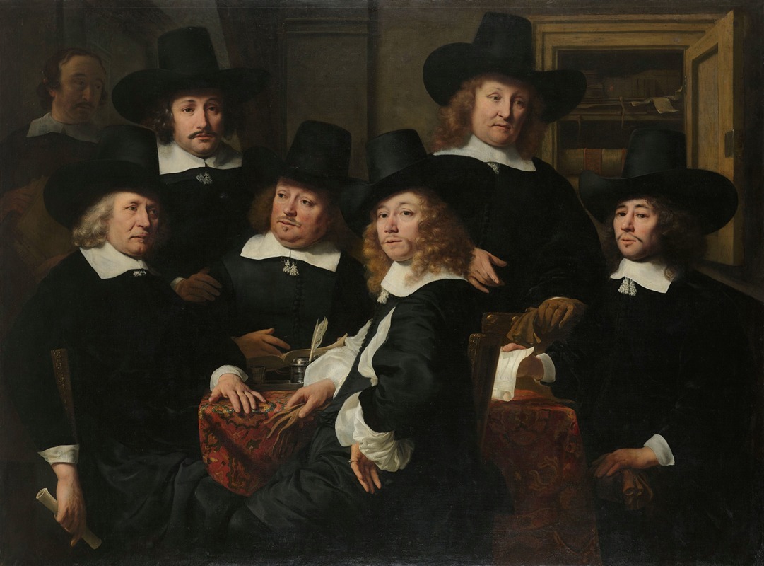Ferdinand Bol - Six Regents and the Beadle of the Nieuw Zijds Institute for the Outdoor Relief of the Poor, Amsterdam, 1657