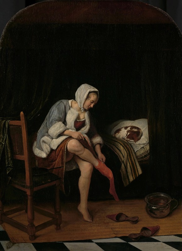 Jan Steen - Woman at her Toilet