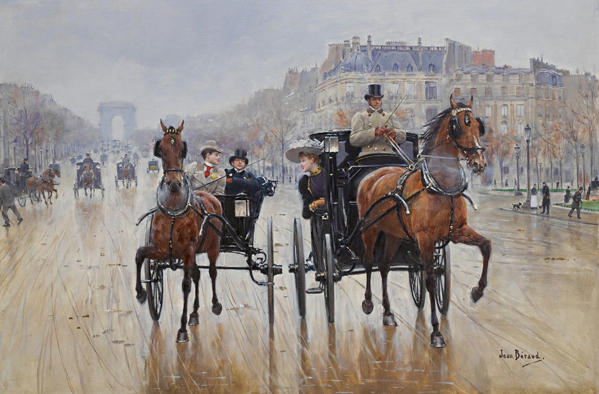 Jean Béraud - Rond-point des Champs-Élysées
