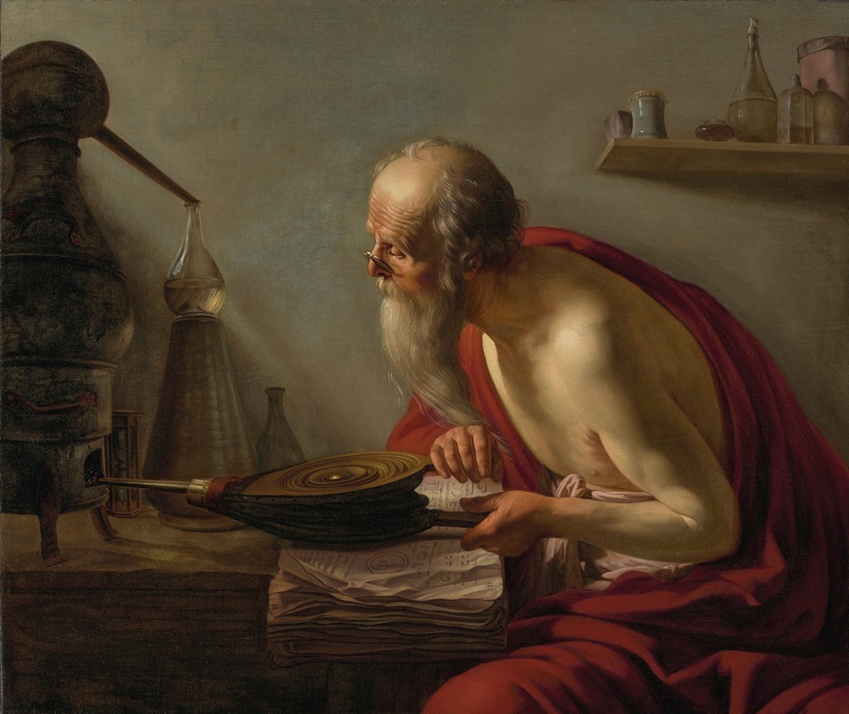 Johannes Paulus Moreelse - An old alchemist in his study