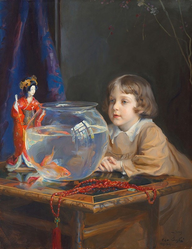 Philip Alexius de László - John de Laszlo and a Goldfish Bowl