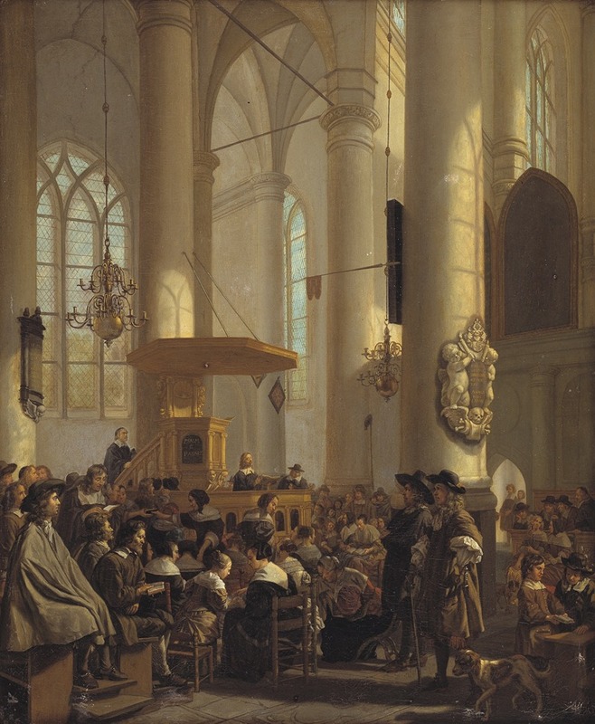 Rutger Van Langevelt - Interior of a Dutch Church