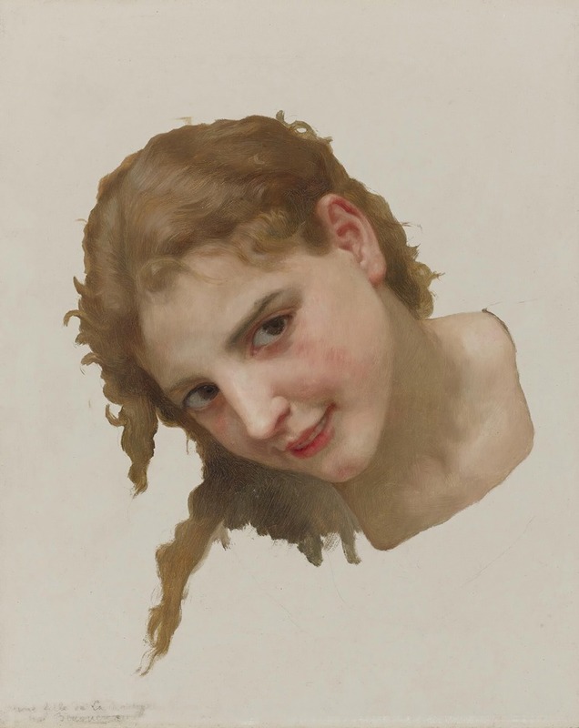 William Bouguereau - Jeune fille de la rochelle (study for le gué)