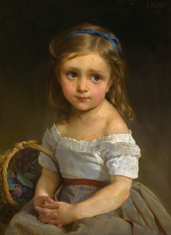 Émile Munier - Girl with basket of plums
