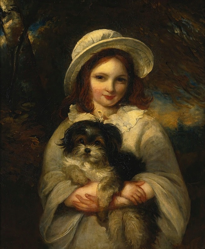 Frederick Yates Hurlstone - Girl with dog