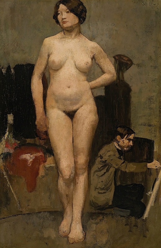 Henri Evenepoel - Femme nue, etude d’atelier