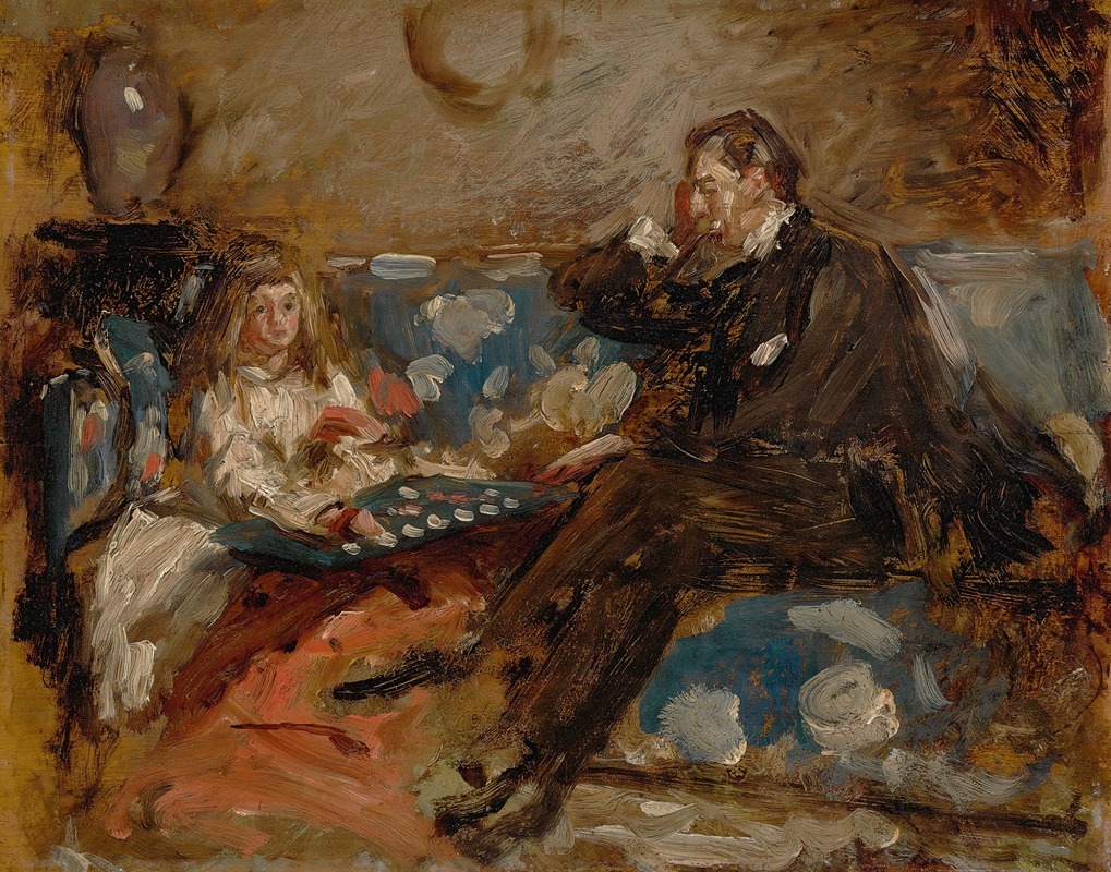 Henry Tonks - Hugh Hammersley and his daughter Eve