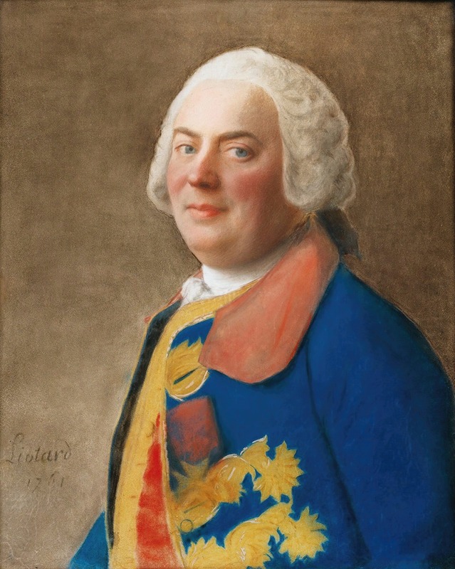 Jean-Etienne Liotard - Portrait of an officer wearing the order of the Saint Esprit