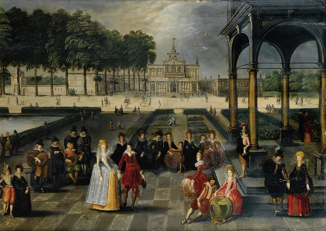 Louis de Caullery - Elegant in the park of a classic palace