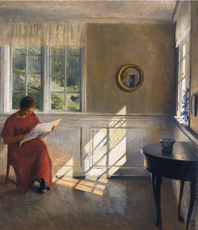Peter Ilsted - A sunlit interior