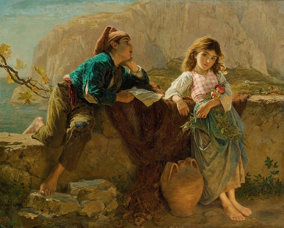 Sophie Anderson - Fisherman’s children, Capri
