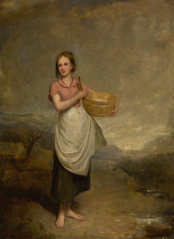 Thomas Duncan - A milkmaid in a landscape