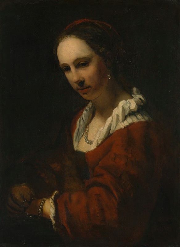After Willem Drost - Young Woman with a Pearl Necklace