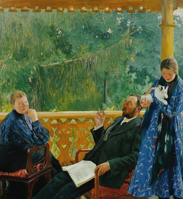 Boris Kustodiev - Familienbild (Porträt der Familie Polenow)