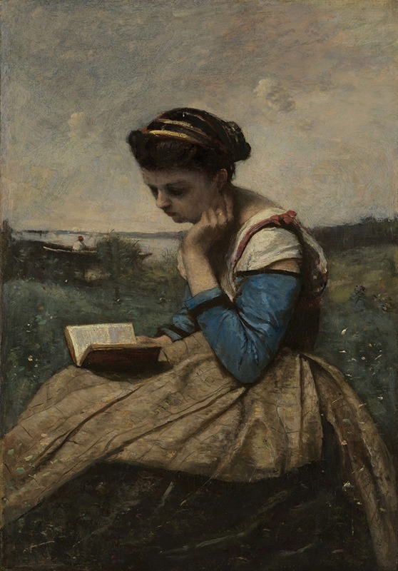 Jean-Baptiste-Camille Corot - A Woman Reading