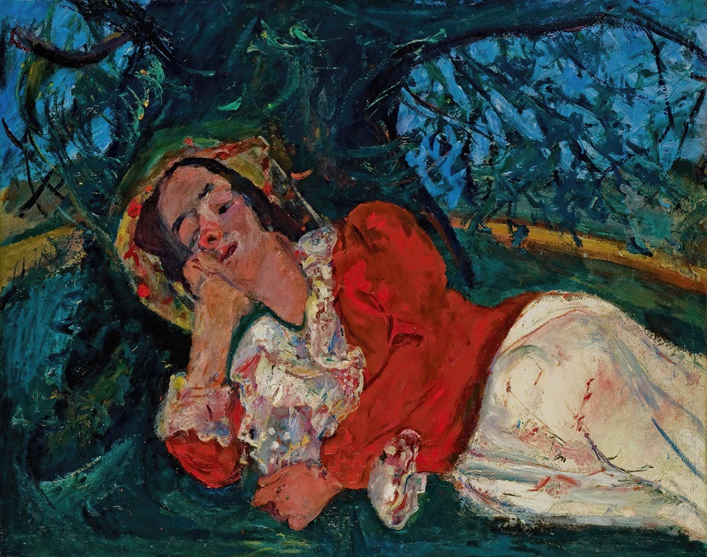 Chaïm Soutine - La sieste (Femme étendue sous un arbre)