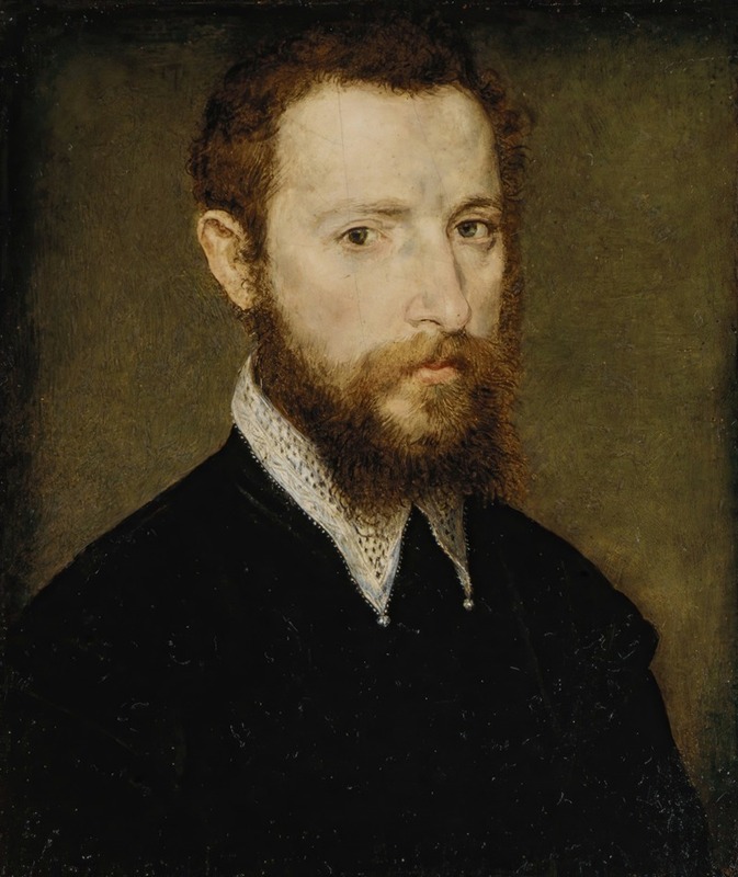 Corneille de Lyon - Portrait of a Man with a Pointed Collar
