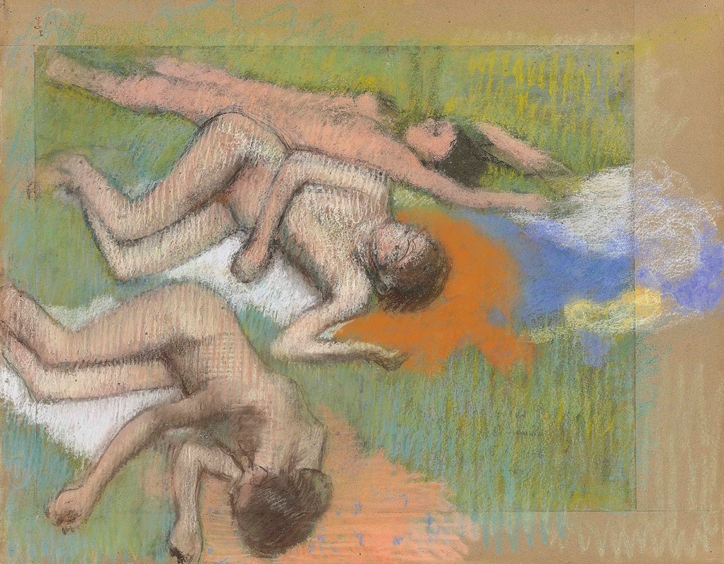 Edgar Degas - Après le bain, trois femmes nues
