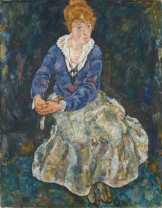Egon Schiele - Bildnis der Frau des Künstlers, Edith Schiele
