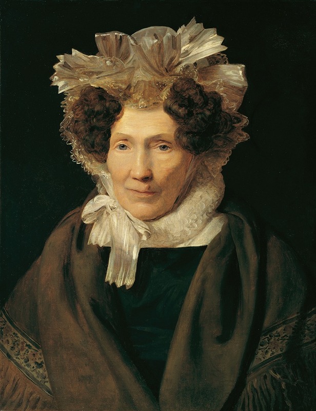 Ferdinand Georg Waldmüller - Alte Frau mit weißer Bänderhaube