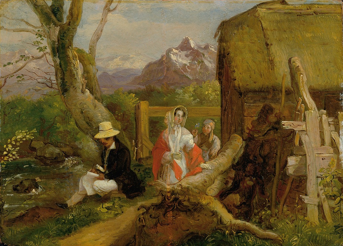 Franz Krammer - Der Maler und Spaziergänger in der Landschaft (‘Idyll’)