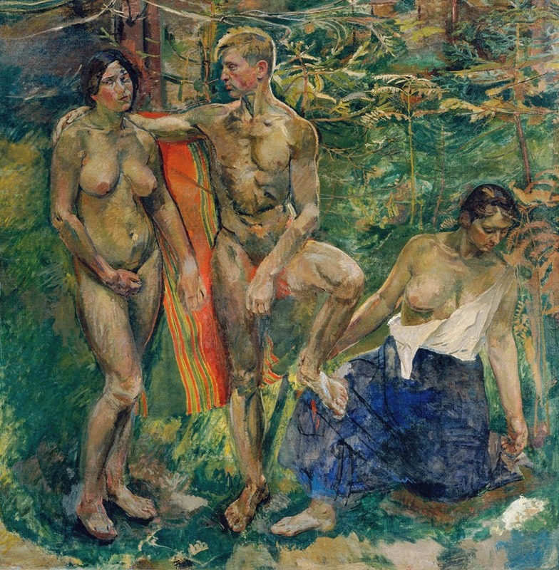 Franz Wiegele - Akte im Wald