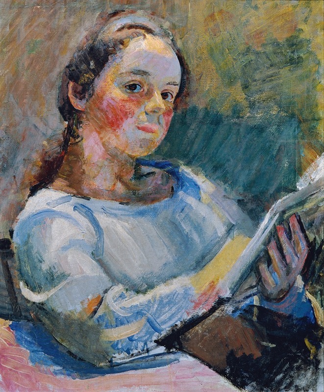 Franz Wiegele - Lesendes Mädchen
