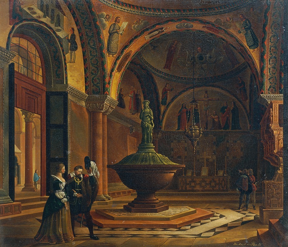 Giovanni Battista de Pian - Das Innere des Baptisteriums von San Marco in Venedig