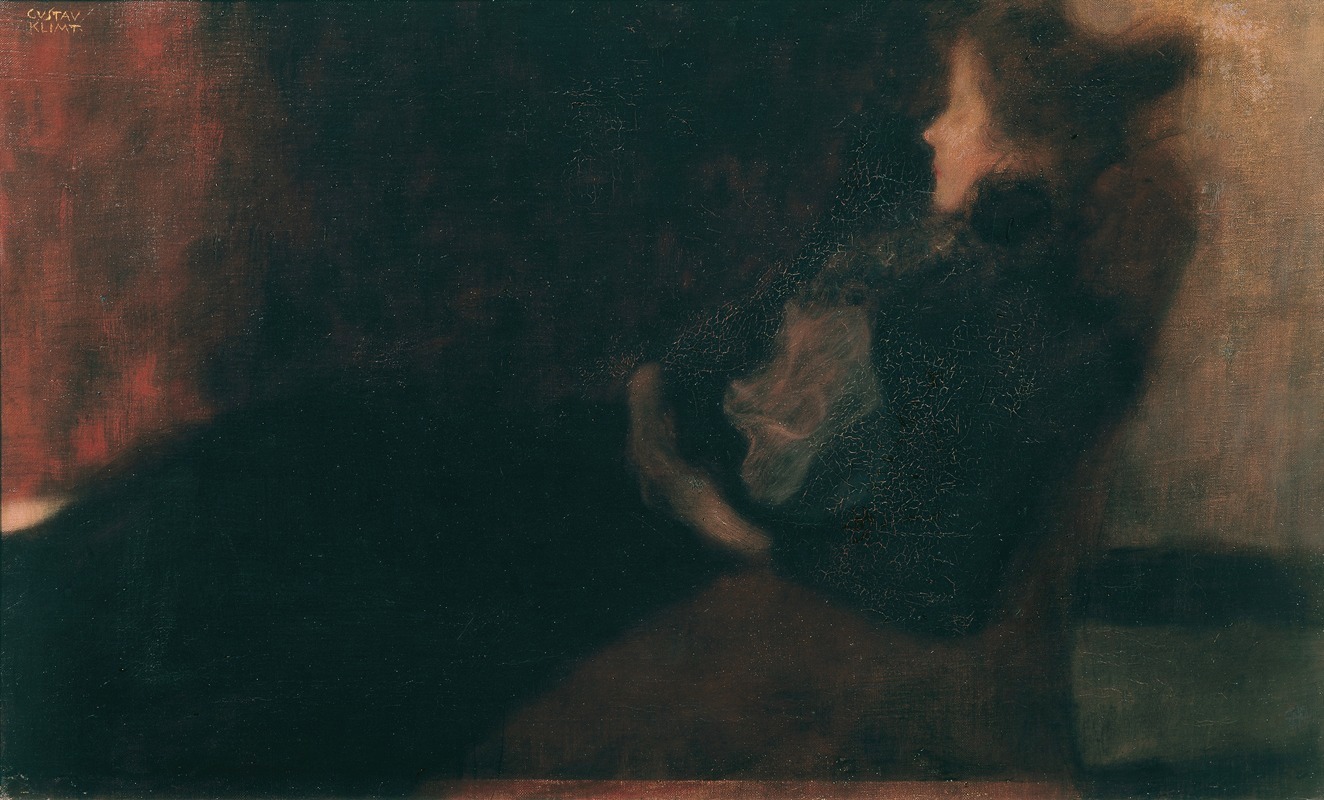 Gustav Klimt - Dame am Kamin