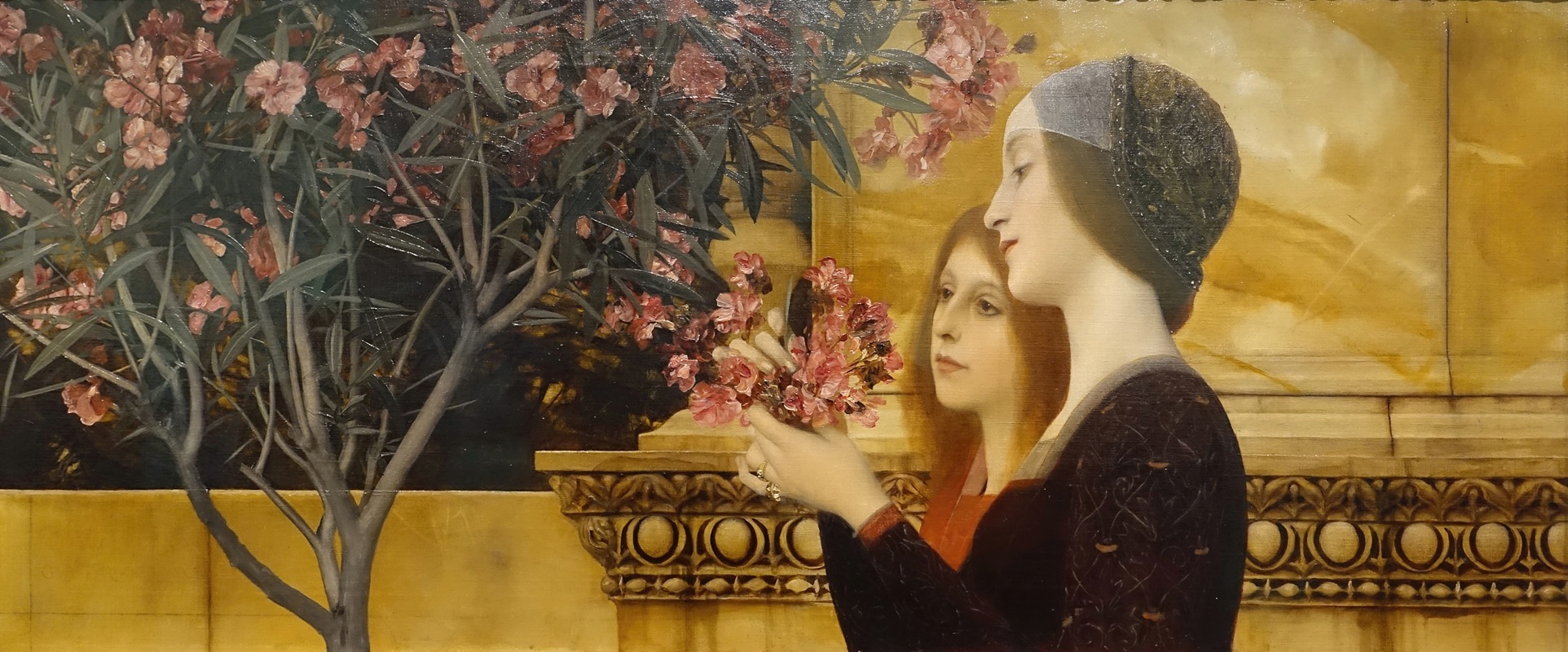 Gustav Klimt - Two Girls with an Oleander Bush