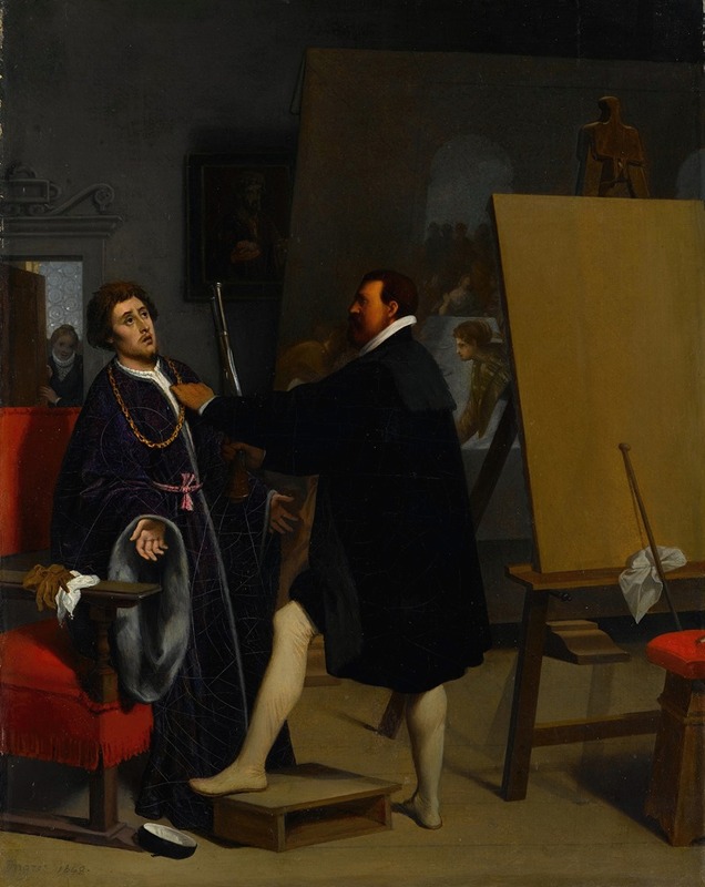 Jean Auguste Dominique Ingres - Aretino in the Studio of Tintoretto