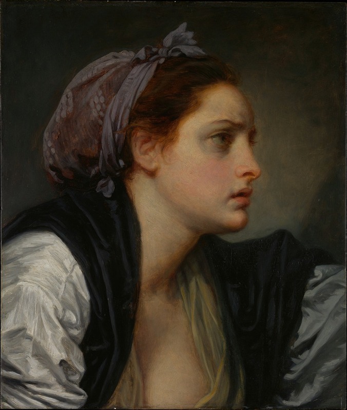 Jean-Baptiste Greuze - Study of a Woman’s Head