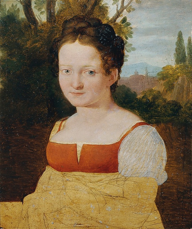 Johann Evangelist Scheffer von Leonhardshoff - Mädchenporträt