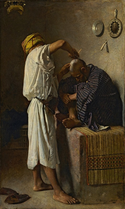 Léon Bonnat - An oriental barbershop