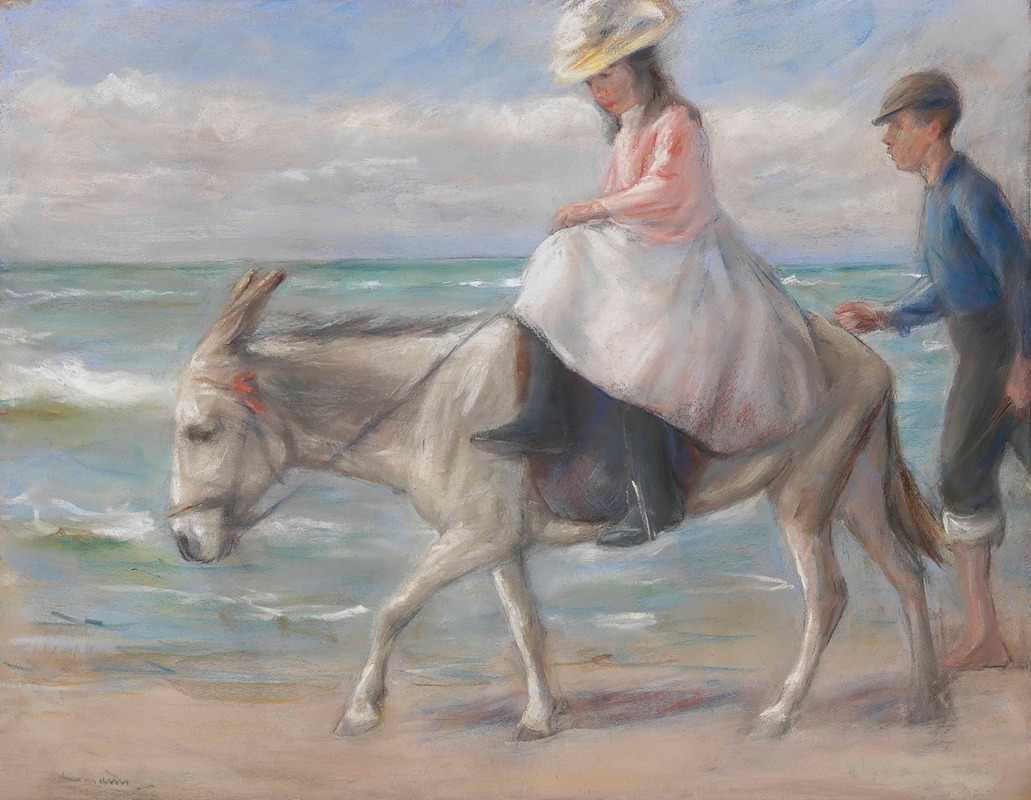 Max Liebermann - Kind, auf einem Esel reitend