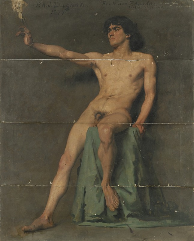 Pascal-Adolphe-Jean Dagnan-Bouveret - Male Nude Study
