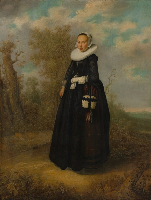 Anonymous - A Young Woman in a Landscape