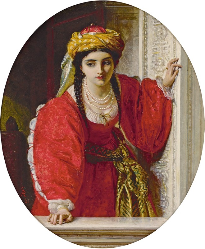 Abraham Solomon - Juliet at her Balcony
