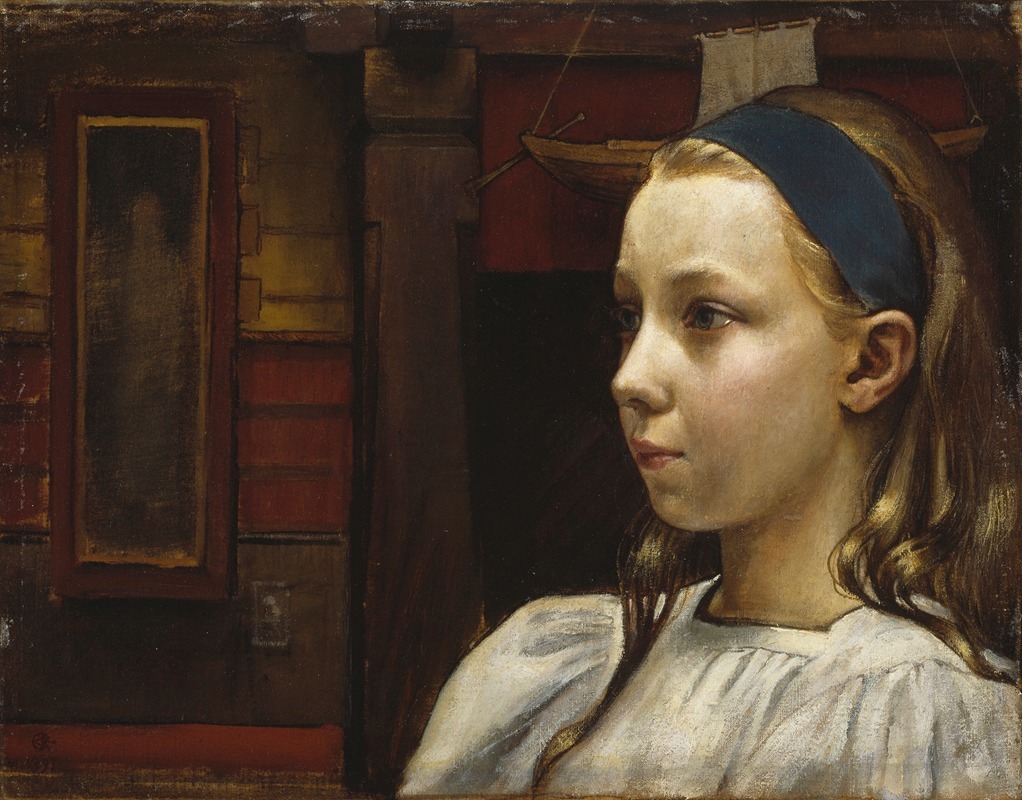 Akseli Gallen-Kallela - Head of a Girl, Little Anna