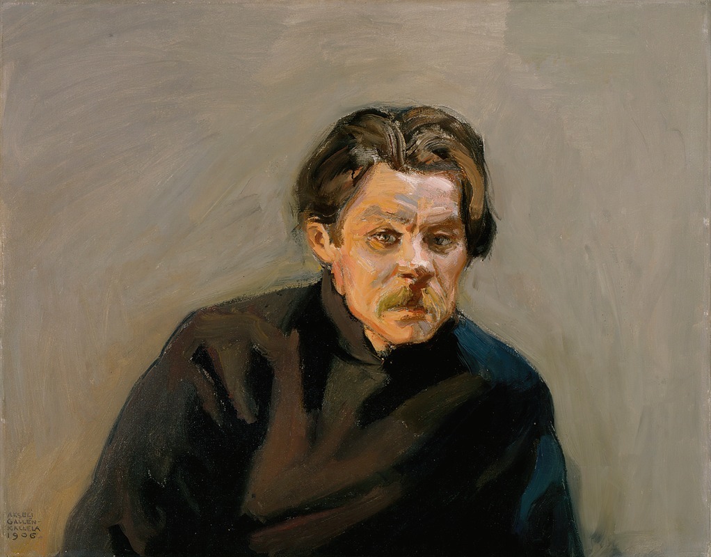 Akseli Gallen-Kallela - Portrait of Maxim Gorky