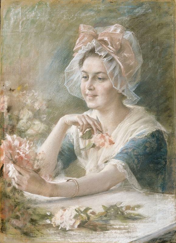 Albert Edelfelt - Flower Girl
